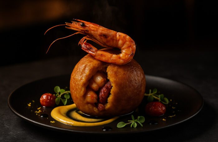 Bolon with seafood